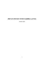 Research Papers 'Privāto pensiju fondu darbība Latvijā', 1.