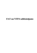 Summaries, Notes 'FAT un NTFS salīdzinājums', 1.