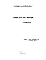 Research Papers 'Vīnes sistēma Eiropā', 1.