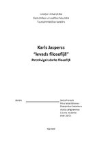 Summaries, Notes 'Karls Jasperss "Ievads filosofijā"', 1.