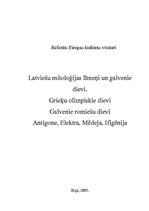 Research Papers 'Latviešu mitoloģijas līmeņi un galvenie dievi.Grieķu olimpiskie dievi', 1.