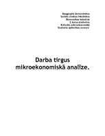 Research Papers 'Darba tirgus mikroekonomiska analīze', 1.