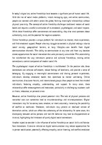 Essays 'Online Friendships', 1.