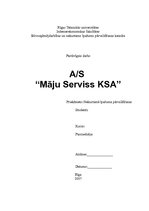 Research Papers 'A/s "Māju Serviss KSA"', 1.