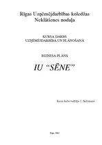 Business Plans 'IU "Sēne"', 1.