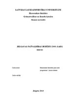 Research Papers 'Jelgavas pašvaldības budžets 2009.gadā', 1.
