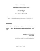 Essays 'Eiropas Savienības institūciju un lēmumu pieņemšanas attīstība no teoriju perspe', 1.