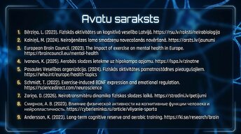 Presentations 'Kā fiziskās aktivitātes aizsargā smadzeņu veselību', 16.