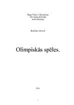 Research Papers 'Antīkās Olimpiskās spēles', 1.