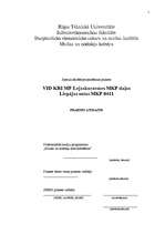 Practice Reports 'VID KRI Lejaskurzemes MKP daļas Liepājas ostas MKP 0411', 1.