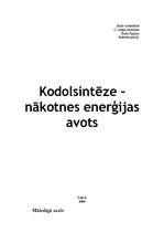Summaries, Notes 'Kodolsintēze - nākotnes enerģijas avots', 1.