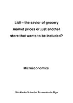 Research Papers 'Lidl – the savior of grocery market prices or just another store that wants to b', 1.