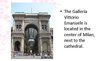 Presentations 'The Galleria Vittorio Emanuele II in Milano', 3.