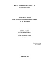 Research Papers 'Lineāras programmēšanas uzdevums (ražošanas uzdevums), transporta uzdevums', 1.