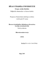 Research Papers 'Resursu ierobežotība, izlietošanas alternatīvas Latvijas tautsaimniecībā', 1.