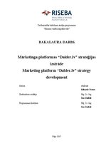 Term Papers 'Mārketinga platformas “Dalder.lv” stratēģijas izstrāde', 1.
