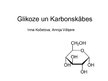Presentations 'Glikoze un karbonskābes', 1.