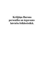 Research Papers 'Krišjāņa Baronapersonība un ieguldījums latviešu folkloristikā', 1.
