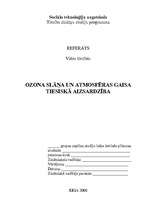 Research Papers 'Ozona slāņa un atmosfēras gaisa tiesiskā aizsardzība ', 1.