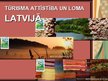 Presentations 'Tūrisma attīstība un loma Latvijā', 1.