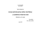 Research Papers 'Latvijas politisko partiju būtība, klasifikācija un problēmas 9.Saeimas laikā', 1.