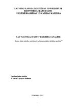 Research Papers 'VAS "Latvijas Pasts" darbības analīze', 1.