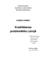 Research Papers 'Kreditēšanas problemātika Latvijā', 1.