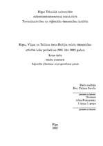 Research Papers 'Rīgas, Viļņas un Tallinas loma Baltijas valstu ekonomikas attīstībā laika period', 1.