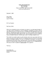 Samples 'Business Complaint and Response Letter', 5.