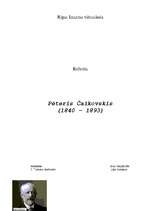 Research Papers 'P.Čaikovskis', 1.