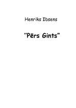 Summaries, Notes 'Henriks Ibsens "Pērs Gints"', 1.
