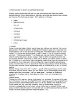 Summaries, Notes 'Ten Techniques to Shape Children's Behavior - Home Reading', 1.
