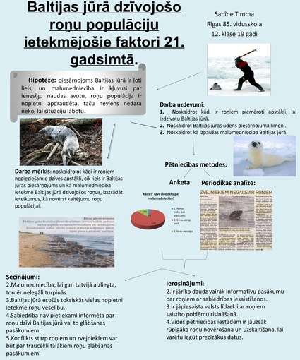 Research Papers 'Baltijas jūrā dzīvojošo roņu populāciju ietekmējošie faktori 21.gadsimtā', 26.