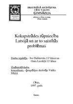 Research Papers 'Kokapstrādes rūpniecība Latvijā un ar to saistītās problēmas', 1.