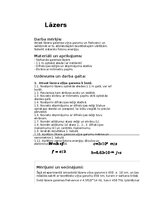 Summaries, Notes 'Lāzers', 1.
