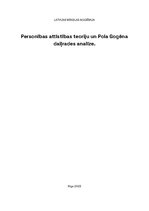 Essays 'Personības attīstības teoriju un Pola Gogēna daiļrades analīze', 1.