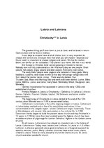 Essays 'Christianity in Latvia', 1.