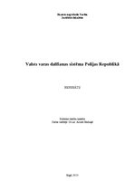 Research Papers 'Polijas valsts varas dalīšanas sistēma', 1.