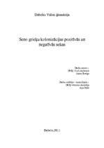 Research Papers 'Seno grieķu kolonizācijas pozitīvās un negatīvās sekas', 1.