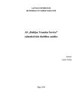 Research Papers 'AS "Baltijas Tranzīta serviss" saimnieciskās darbības analīze', 1.