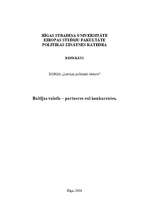 Research Papers 'Baltijas valstis – partneres vai konkurentes', 1.