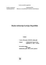 Research Papers 'Banku industrija Latvijas Republikā', 1.