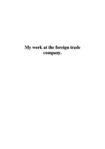 Essays 'My Work at the Foreign Trade Company', 1.