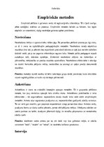 Summaries, Notes 'Empīriskās metodes', 1.