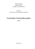 Research Papers 'Nodarbinātība. Nodarbinātības politika', 1.
