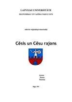 Research Papers 'Cēsis un Cēsu rajons', 1.