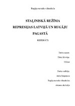 Research Papers 'Staļiniskā režīma represijas Latvijā un Rugāju pagastā', 1.