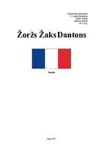 Research Papers 'Lielā franču revolūcija, Žoržs Žaks Dantons', 1.