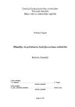 Research Papers 'Filosofija, tās priekšmets, funkcijas un loma sabiedrībā', 1.