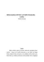 Research Papers 'Mitoloģiskās būtnes latviešu folklorā. Laima', 1.